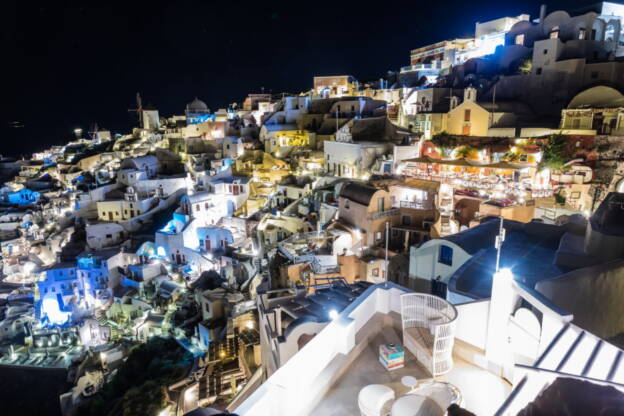 Oia at night